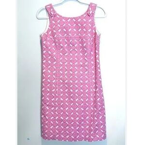 Lilly Pulitzer Pink and White Sleeveless Dress